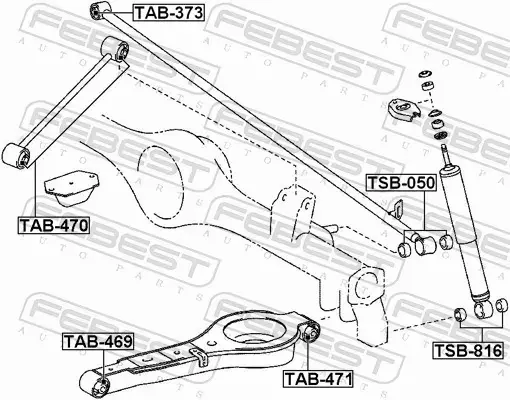 FEBEST TULEJA ZAWIESZENIA TAB-469 