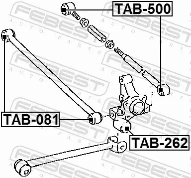 FEBEST TULEJA ZAWIESZENIA TAB-500 