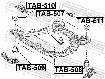 FEBEST TULEJA ZAWIESZENIA TAB-507 