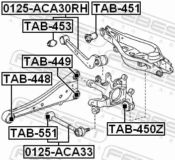 FEBEST TULEJA ZAWIESZENIA TAB-551 