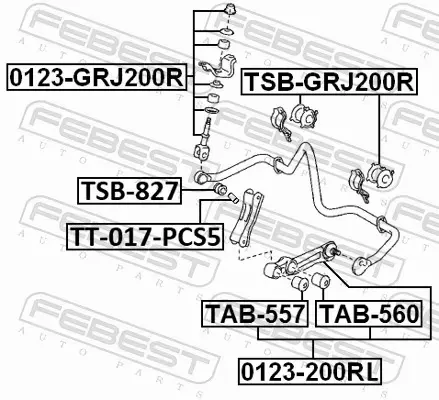 FEBEST TULEJA ZAWIESZENIA TAB-557 