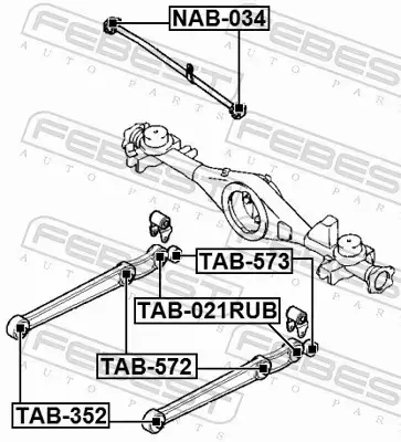 FEBEST TULEJA ZAWIESZENIA TAB-572 