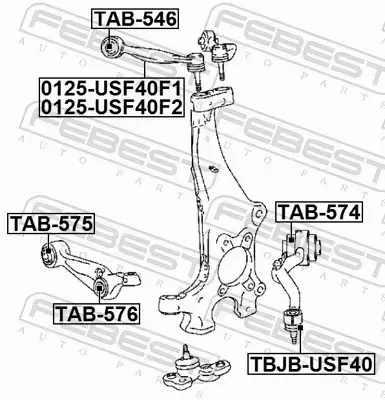 FEBEST TULEJA WAHACZA TAB-574 