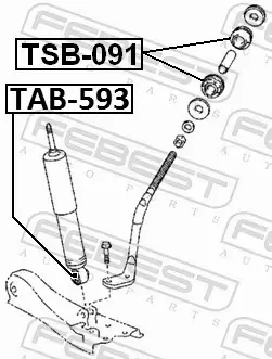 FEBEST TULEJA ZAWIESZENIA TAB-593 