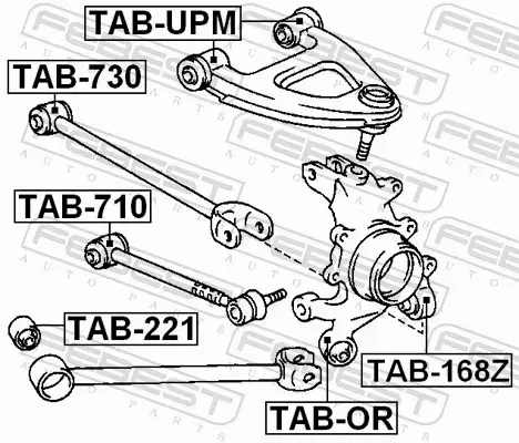 FEBEST TULEJA ZAWIESZENIA TAB-710 