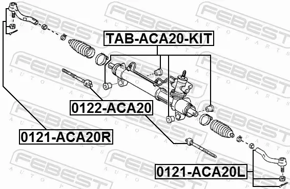 FEBEST TULEJA ZAWIESZENIA TAB-ACA20-KIT 