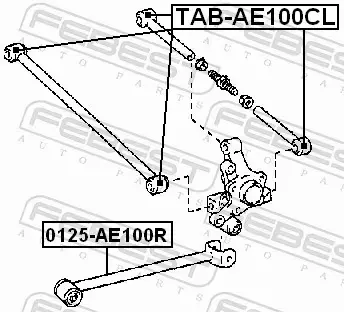 FEBEST TULEJA WAHACZA TAB-AE100CL 