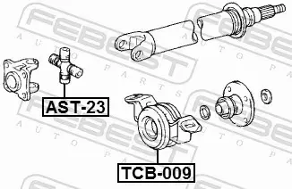 FEBEST PODPORA WAŁU TCB-009 