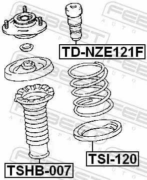 FEBEST ODBÓJ AMORTYZATORA TD-NZE121F 