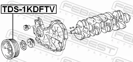 FEBEST KOŁO PASOWE WAŁU TDS-1KDFTV 