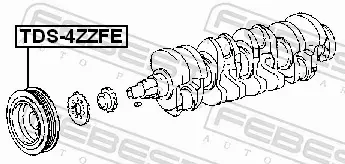 FEBEST KOŁO PASOWE WAŁU TDS-4ZZFE 