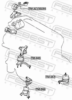 FEBEST PODUSZKA SILNIKA TM-047 