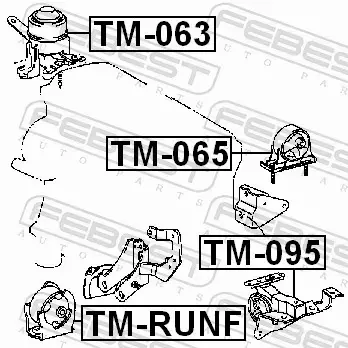 FEBEST PODUSZKA SILNIKA TM-063 