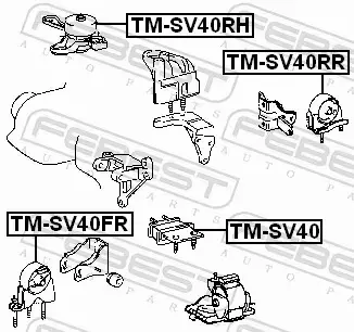 FEBEST PODUSZKA SILNIKA TM-SV40RR 