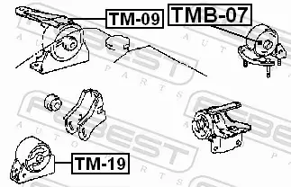 FEBEST TULEJA ZAWIESZENIA TMB-07 