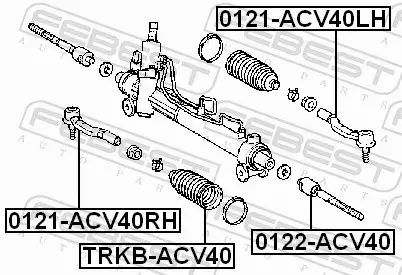 FEBEST OSŁONA DRĄŻKA KIEROWNICZEGO TRKB-ACV40 