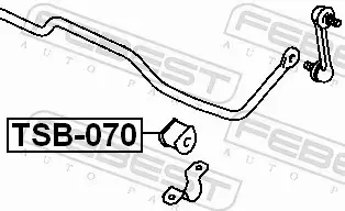 FEBEST TULEJA STABILIZATORA TSB-070 