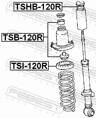 FEBEST PODUSZKA AMORTYZATORA TSB-120R 