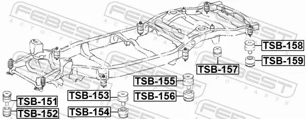 FEBEST PODUSZKA RAMY TSB-153 