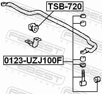 FEBEST GUMA STABILIZATORA TSB-720 