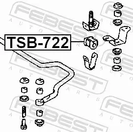 FEBEST TULEJA STABILIZATORA TSB-722 