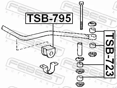 FEBEST TULEJA STABILIZATORA TSB-723 