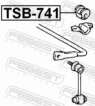 FEBEST GUMA STABILIZATORA TSB-741 