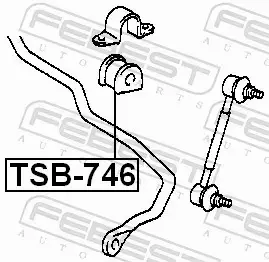 FEBEST TULEJA STABILIZATORA TSB-746 