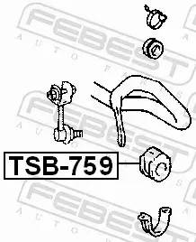 FEBEST TULEJA STABILIZATORA TSB-759 