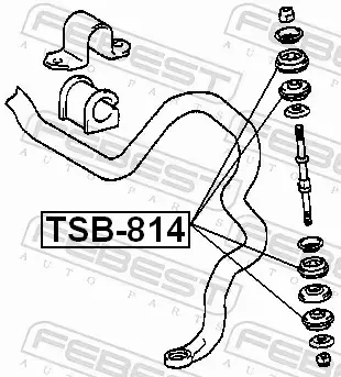 FEBEST TULEJA STABILIZATORA TSB-814 