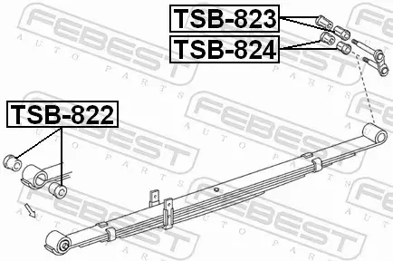 FEBEST TULEJA RESORA TSB-824 