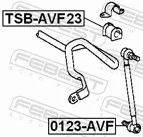 FEBEST TULEJA STABILIZATORA TSB-AVF23 