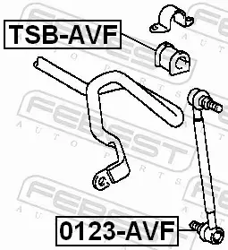 FEBEST GUMA STABILIZATORA TSB-AVF 