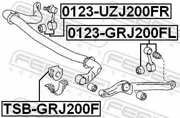 FEBEST TULEJA STABILIZATORA TSB-GRJ200F 