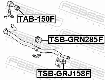 FEBEST GUMA STABILIZATORA TSB-GRN285F 