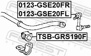 FEBEST TULEJA STABILIZATORA TSB-GRS190F 