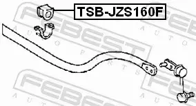 FEBEST GUMA STABILIZATORA TSB-JZS160F 