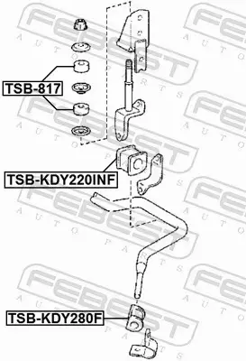 FEBEST TULEJA STABILIZATORA TSB-KDY220INF 