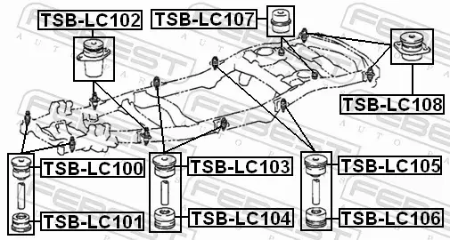 FEBEST PODUSZKA RAMY TSB-LC104 