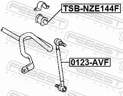 FEBEST TULEJA STABILIZATORA TSB-NZE144F 