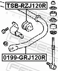 FEBEST TULEJA STABILIZATORA TSB-RZJ120R 