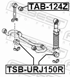 FEBEST TULEJA STABILIZATORA TSB-URJ150R 