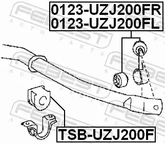 FEBEST TULEJA STABILIZATORA TSB-UZJ200F 