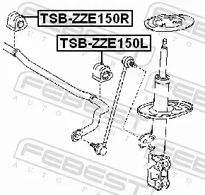 FEBEST TULEJA STABILIZATORA TSB-ZZE150L 