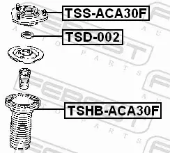 FEBEST ŁOŻYSKO PODUSZKI AMORTYZATORA TSD-002 