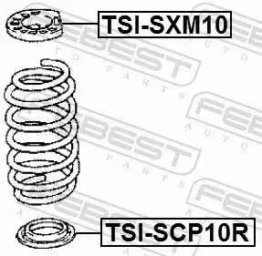 FEBEST PODKŁADKA SPRĘŻYNY ZAWIESZENIA TSI-SCP10R 