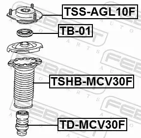 FEBEST PODUSZKA AMORTYZATORA TSS-AGL10F 