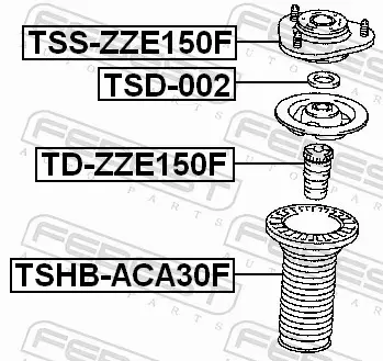 FEBEST PODUSZKA AMORTYZATORA TSS-ZZE150F 