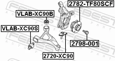 FEBEST TULEJA WAHACZA VLAB-XC90B 