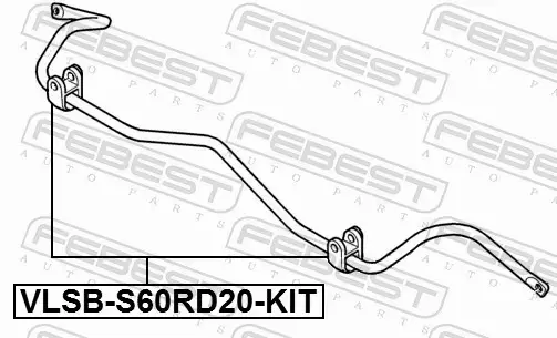 FEBEST TULEJA STABILIZATORA VLSB-S60RD20-KIT 